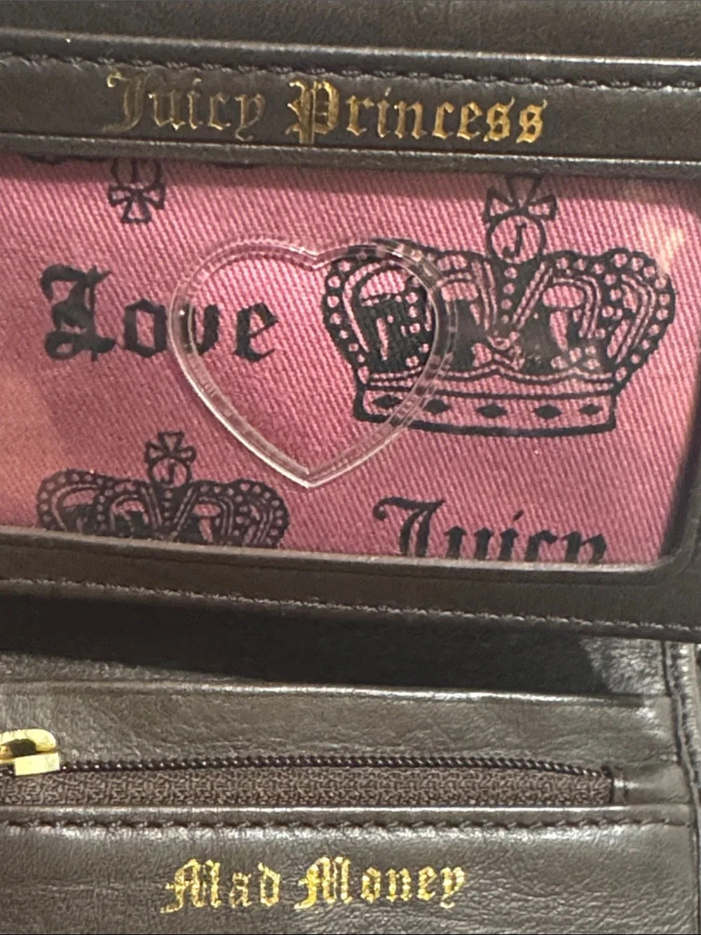 Juicy Couture Y2K Velour Zip Around Wallet